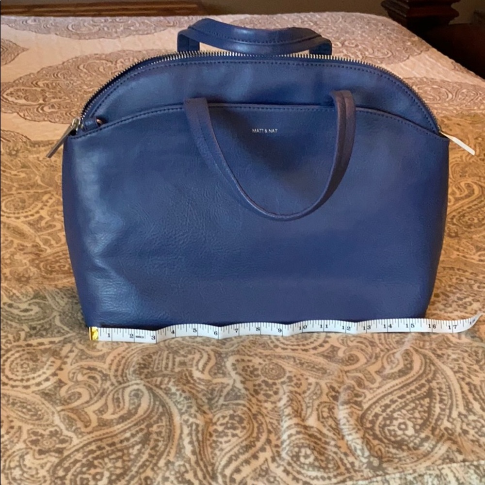 Blue leather Matt & Nat purse tote